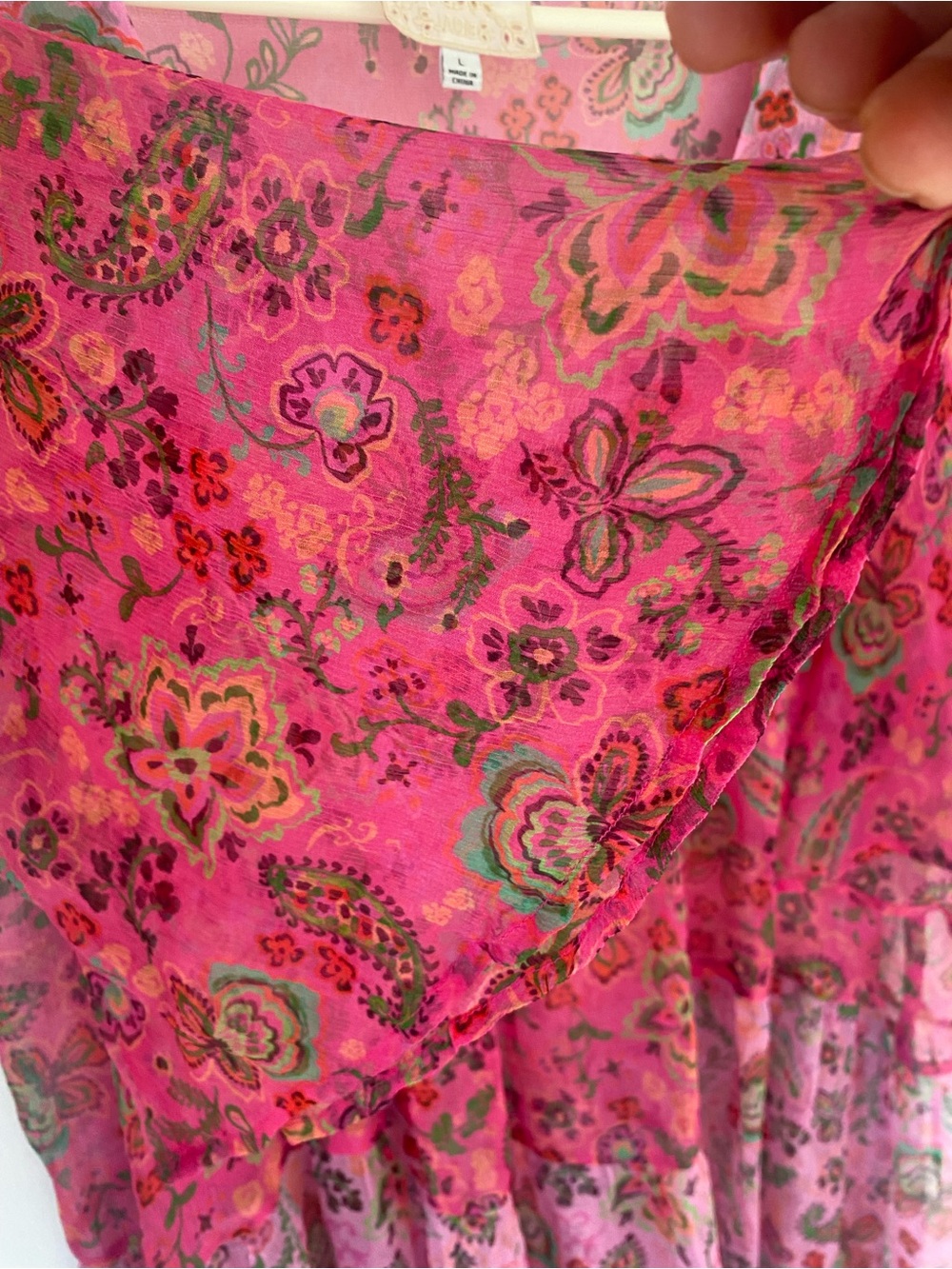 NWT Johnny Was FOXGLOVE SILK MINI DRESS size L - Picture 11 of 11